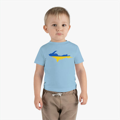 Michigan Upper Peninsula Infant T-Shirt (w/ UP Ukraine Flag Outline) | Short Sleeve