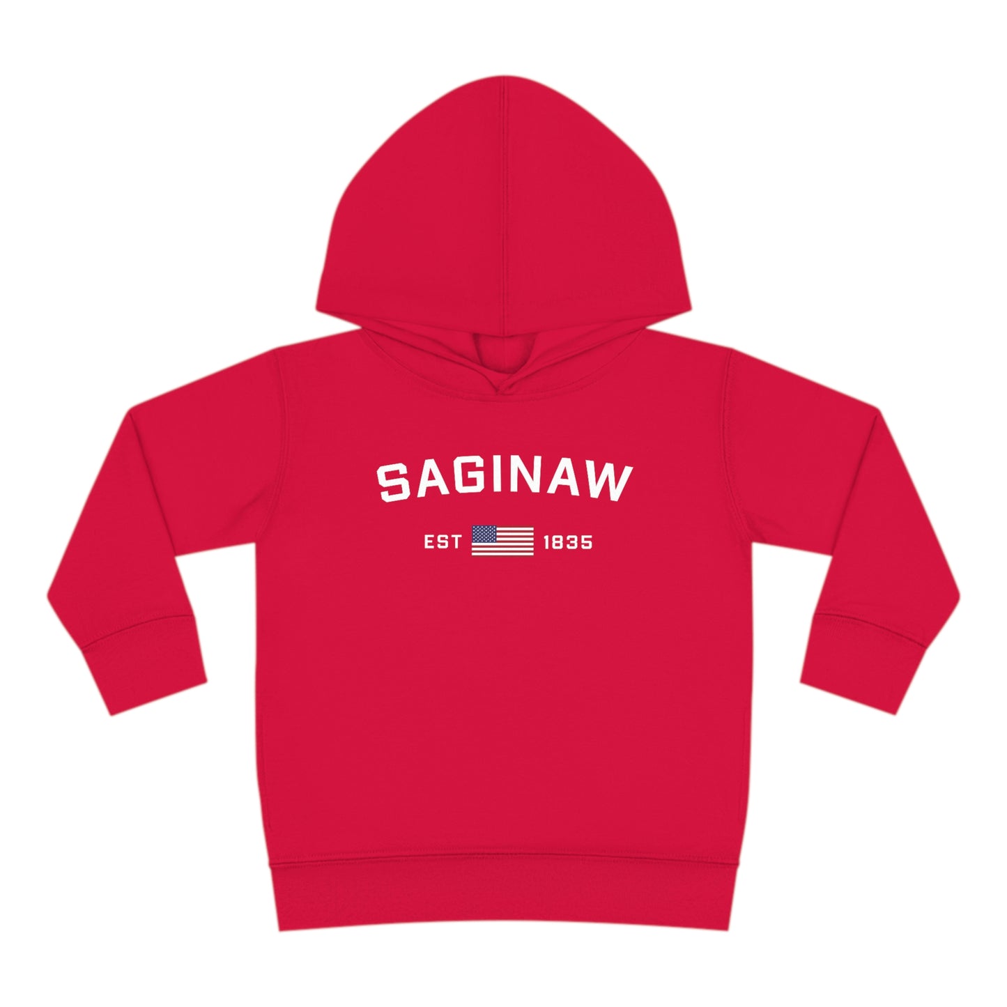 'Saginaw EST 1835 ' Hoodie (w/USA Flag Outline) | Unisex Toddler