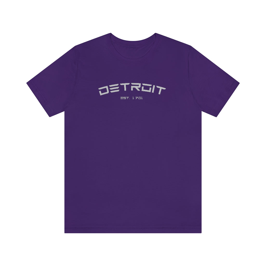 'Detroit Est. 1701' Electric Font T-Shirt | Unisex Standard Fit