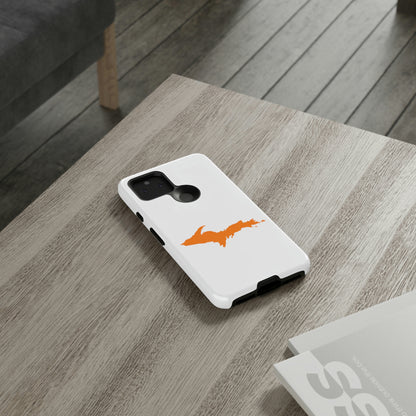 Michigan Upper Peninsula Tough Phone Case (w/ Orange UP Outline) | Samsung & Pixel Android