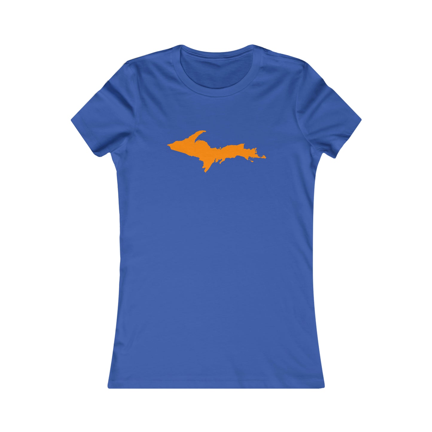 Michigan Upper Peninsula T-Shirt (w/ Orange UP Outline) | Women's Slim Fit