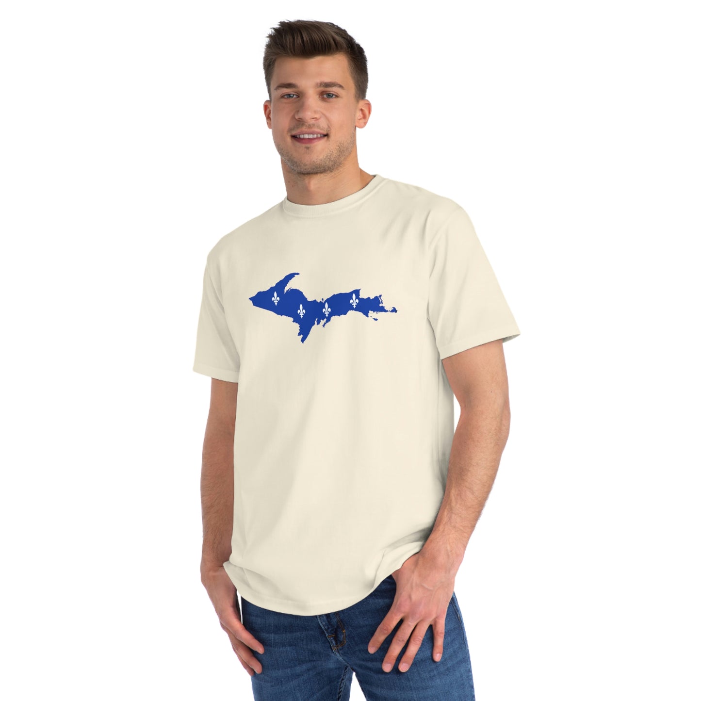 Michigan Upper Peninsula T-Shirt (w/ UP Quebec Flag Outline) | Organic Unisex