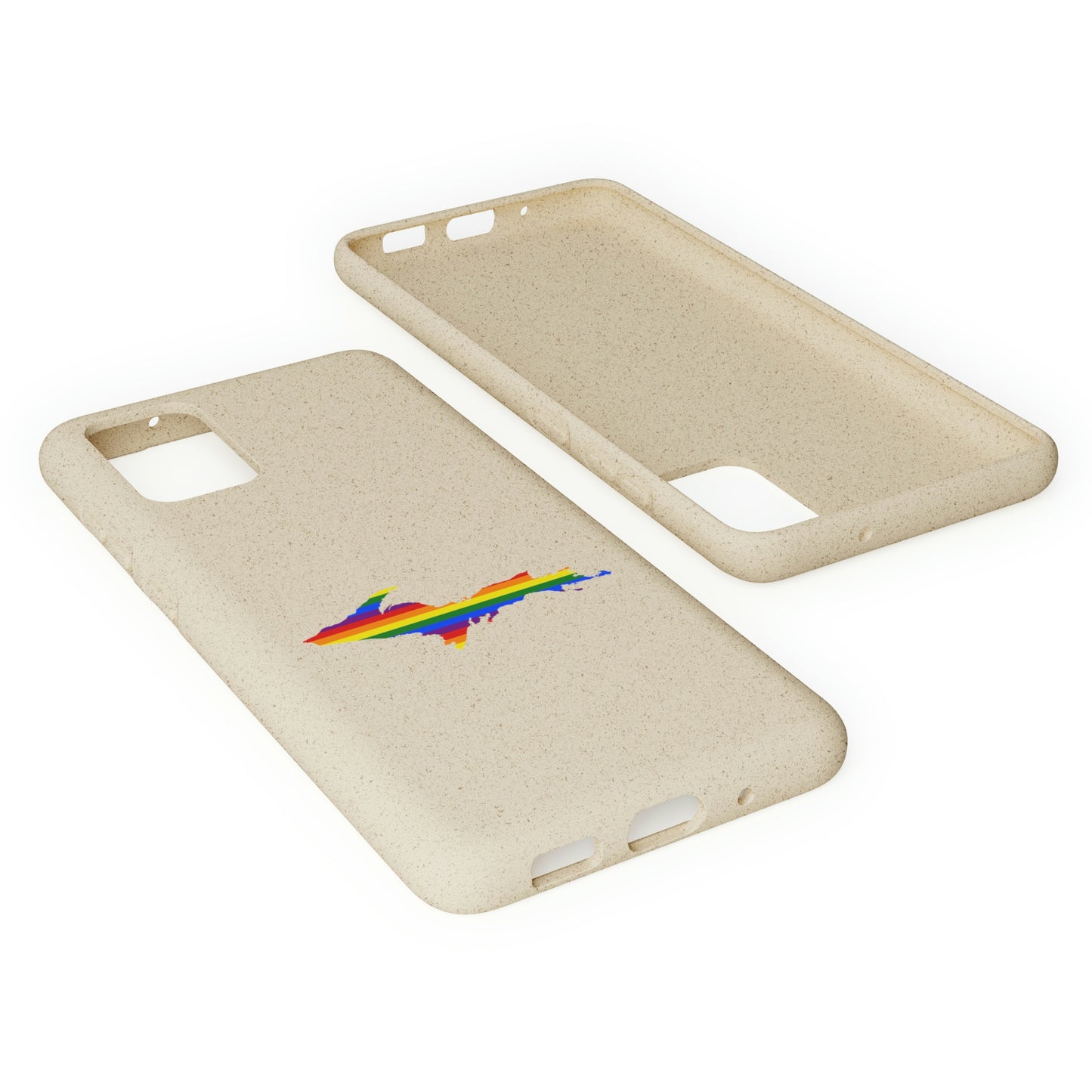 Michigan Upper Peninsula Biodegradable Phone Cases (w/ UP Pride Flag Outline) | Samsung Android