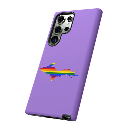 Michigan Upper Peninsula Tough Phone Case (Lavender w/ UP Pride Flag Outline) | Samsung & Pixel Android