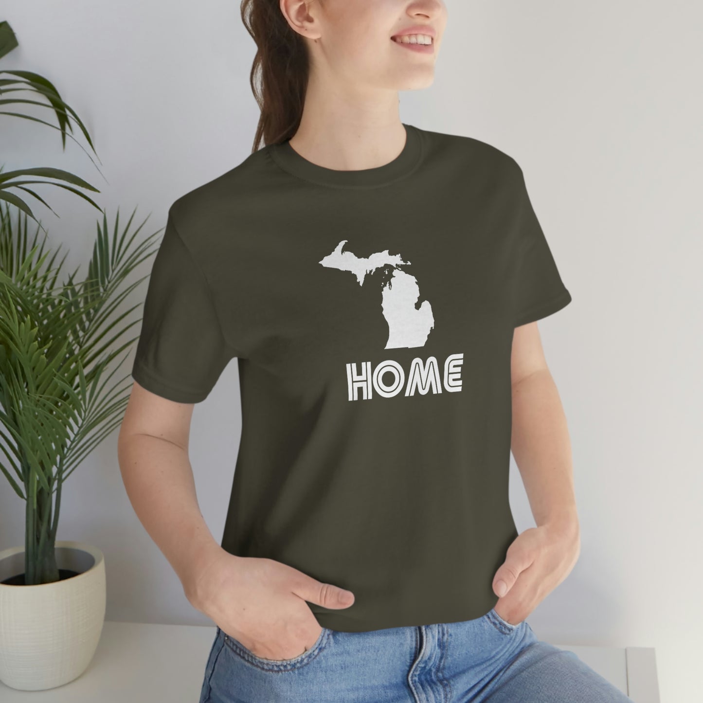 Michigan 'Home' T-Shirt (1970s Audiophile Font) | Unisex Standard Fit