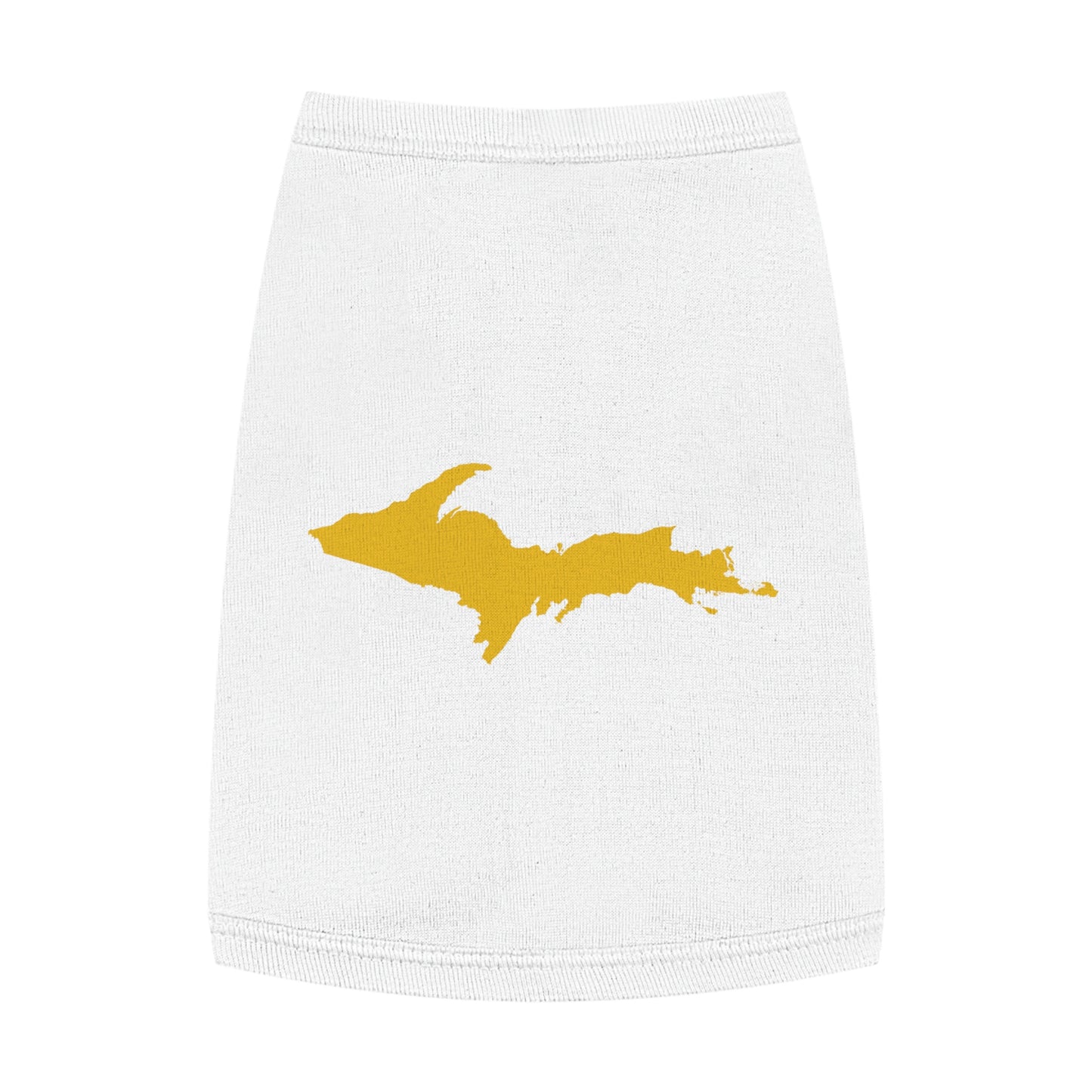 Michigan Upper Peninsula Pet Tank Top (w/ Gold UP Outline)