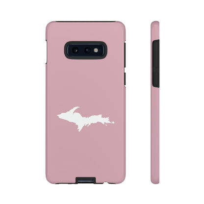 Michigan Upper Peninsula Tough Phone Case (Pink w/ UP Outline) | Samsung & Pixel Android