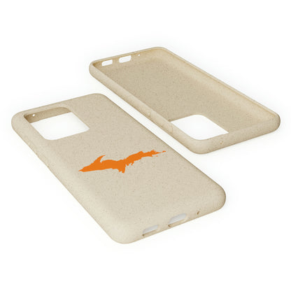 Michigan Upper Peninsula Biodegradable Phone Cases (w/ Orange UP Outline) | Samsung Android