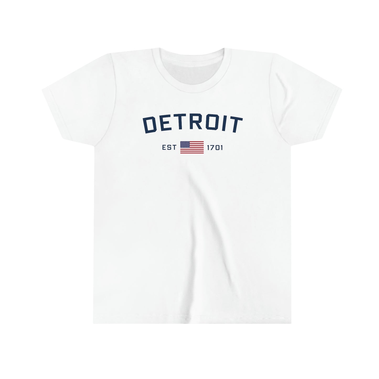 'Detroit Michigan' T-Shirt (w/Old French D) | Youth Short Sleeve