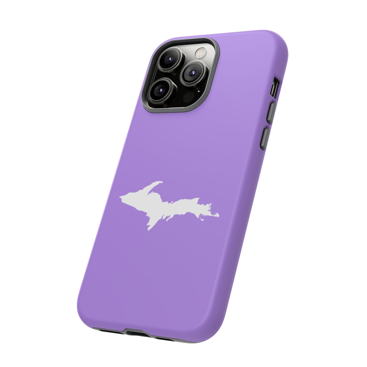 Michigan Upper Peninsula Tough Phone Case (Lavender w/ UP Outline) | Apple iPhone