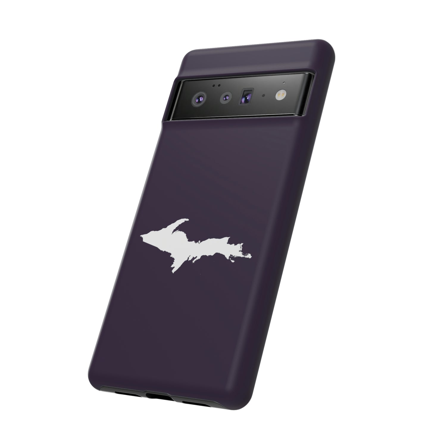 Michigan Upper Peninsula Tough Phone Case (Blackcurrant w/ UP Outline) | Samsung & Pixel Android