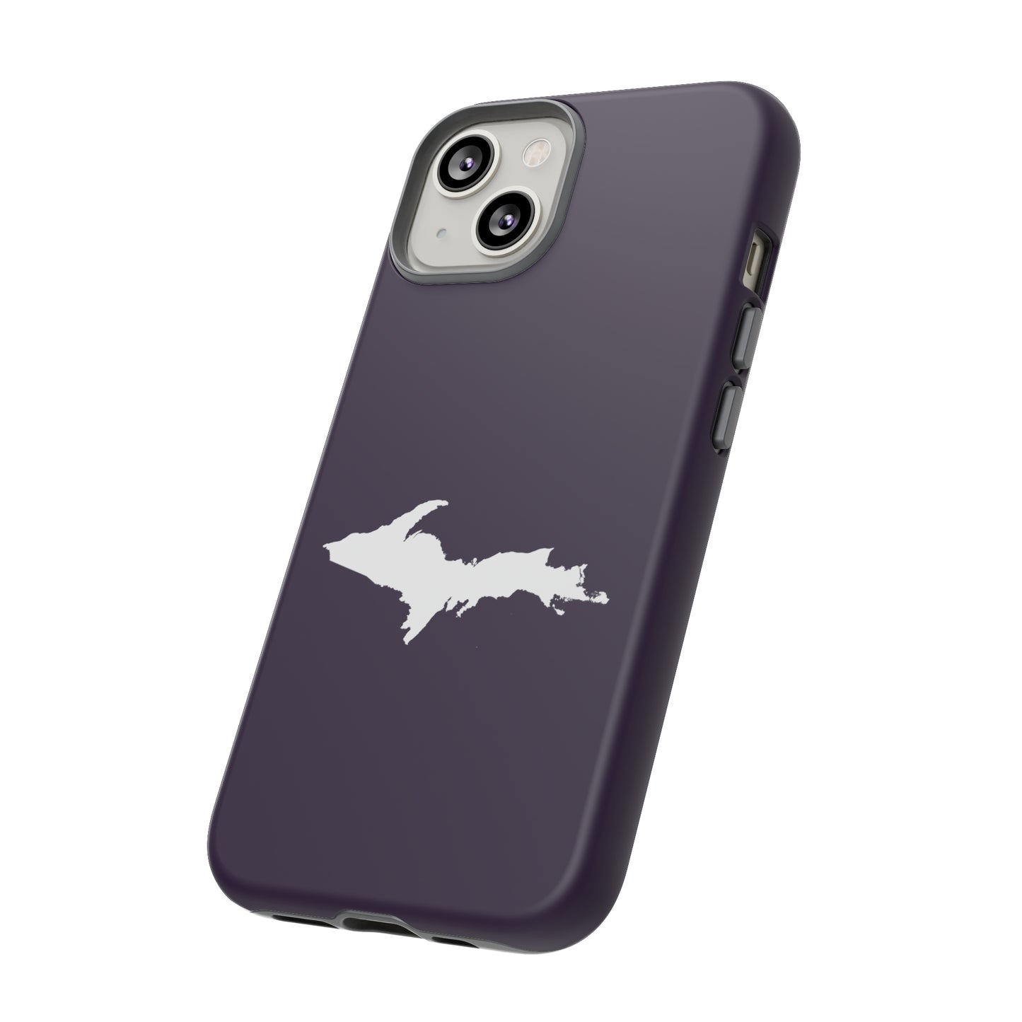 Michigan Upper Peninsula Tough Phone Case (Blackcurrant w/ UP Outline) | Apple iPhone