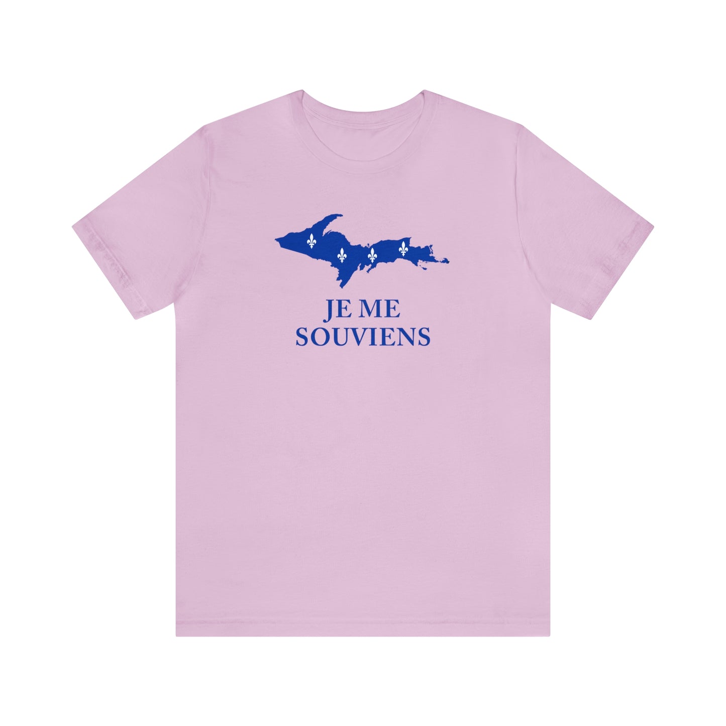 Upper Peninsula 'Je Me Souviens' T-Shirt (w/ UP Quebec Flag Outline) | Unisex Standard Fit