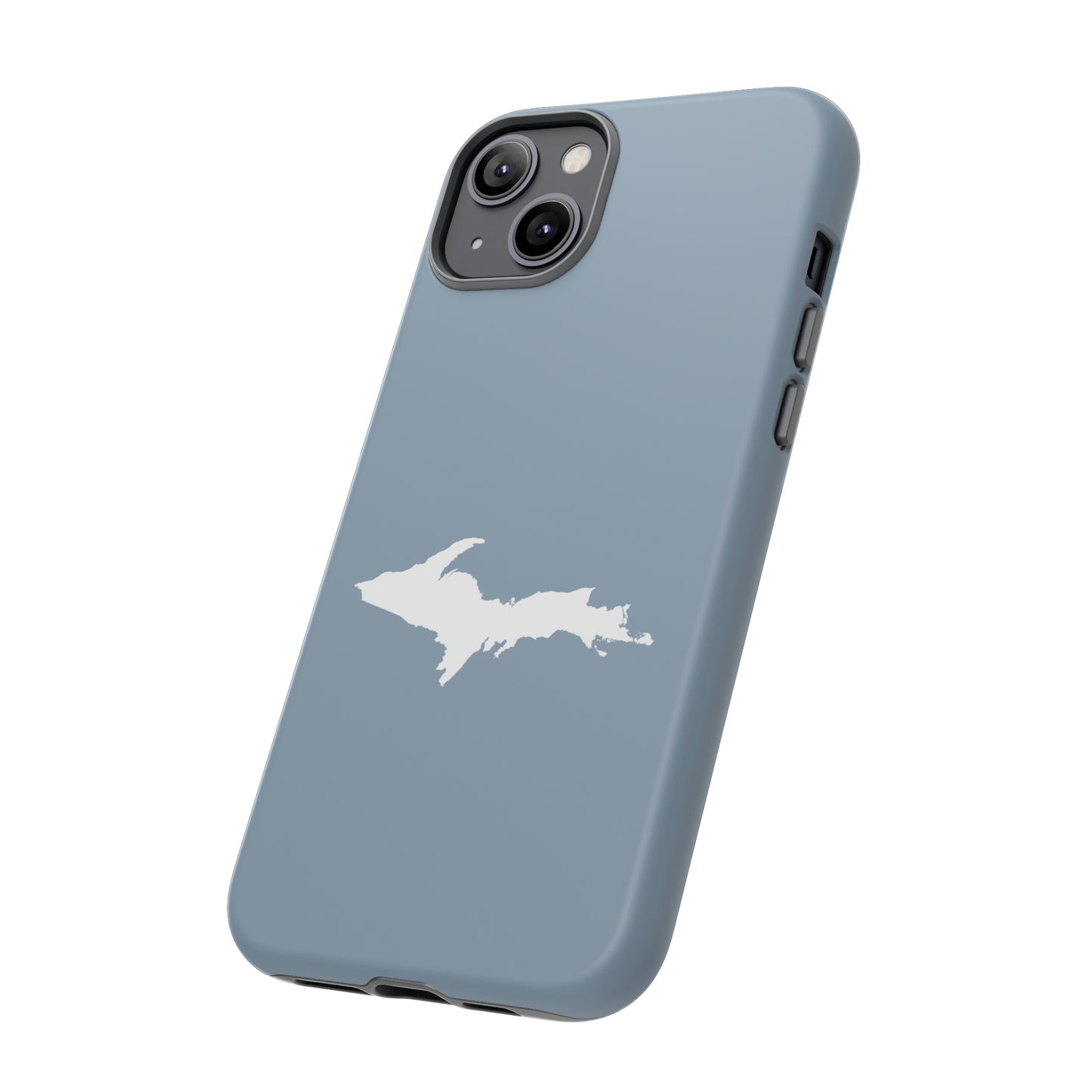 Michigan Upper Peninsula Tough Phone Case (B24 Liberator Grey w/ UP Outline) | Apple iPhone