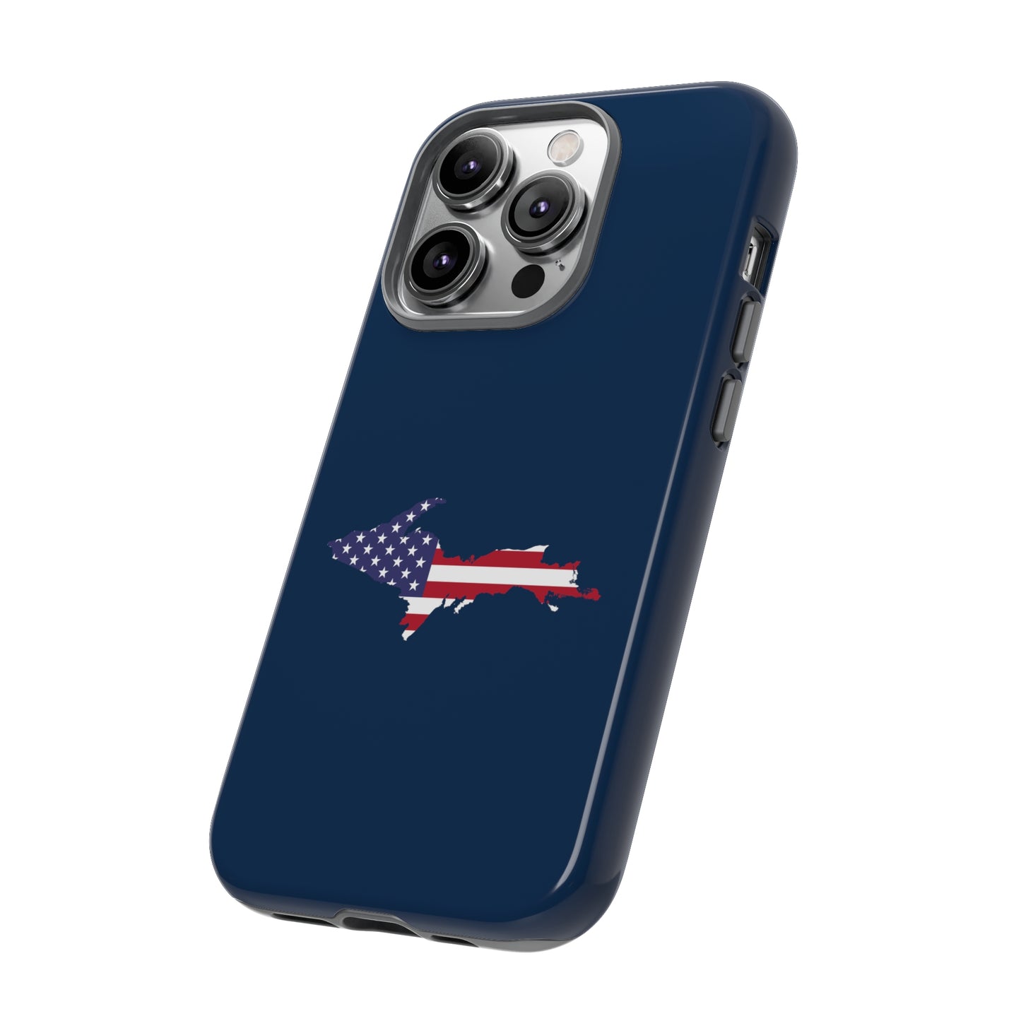 Michigan Upper Peninsula Tough Phone Case (Navy w/ UP USA Outline) | Apple iPhone