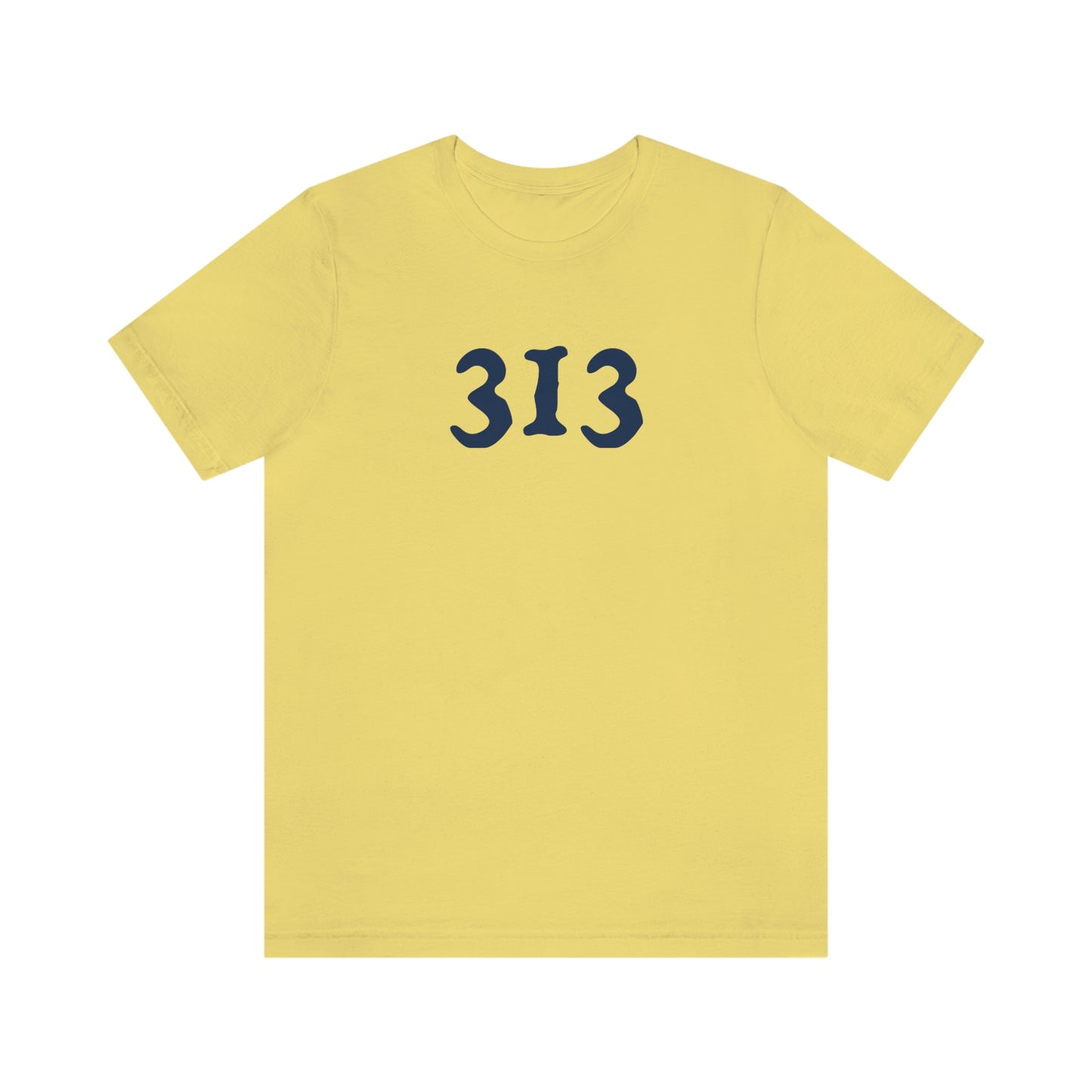 Detroit '313' T-Shirt (Woodcut Font) | Unisex Standard Fit