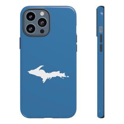 Michigan Upper Peninsula Tough Phone Case (Lake Superior Blue w/ UP Outline) | Apple iPhone