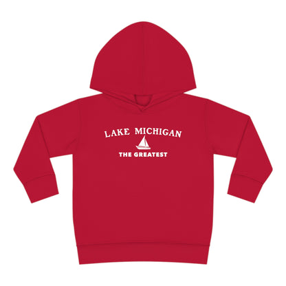 'Lake Michigan The Greatest' Hoodie (w/USA Flag Outline) | Unisex Toddler