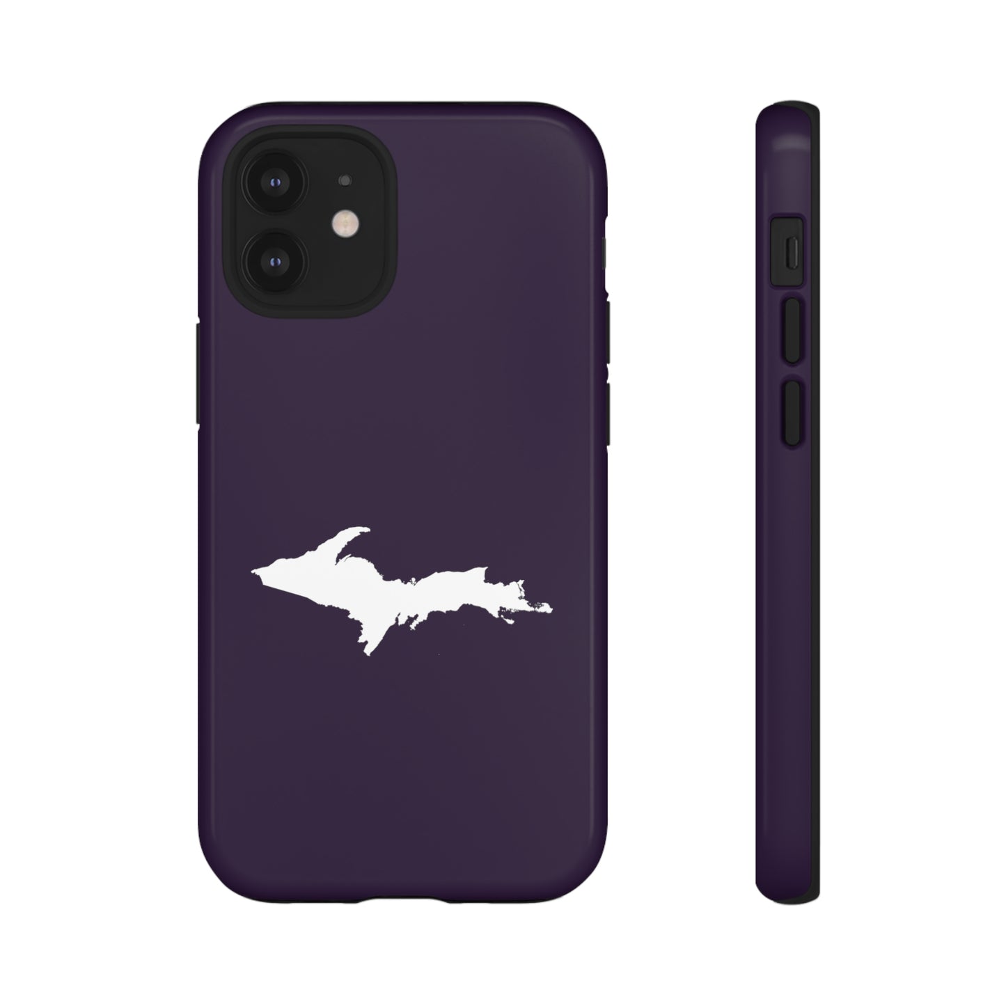 Michigan Upper Peninsula Tough Phone Case (Blackcurrant w/ UP Outline) | Apple iPhone