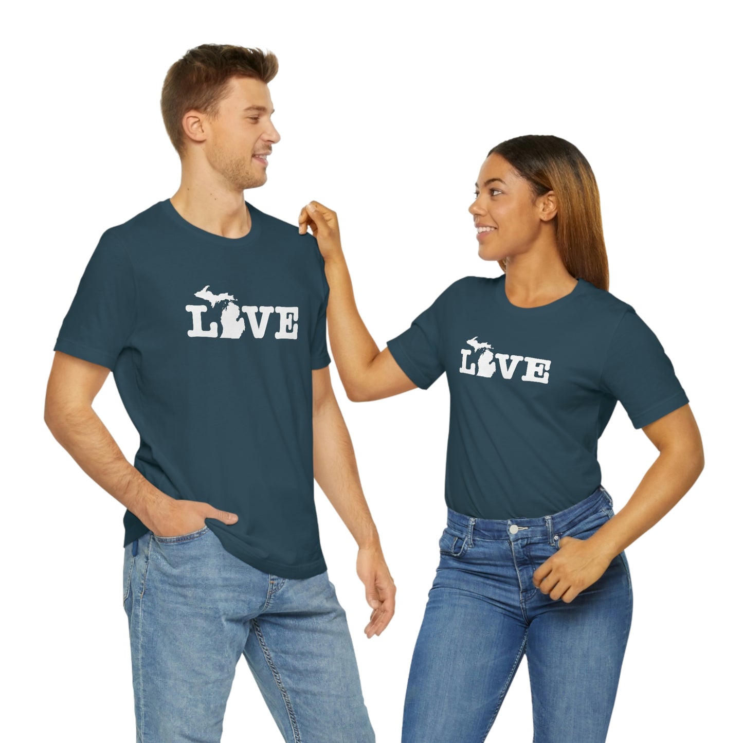 Michigan 'Love' T-Shirt (Typewriter Font) | Unisex Standard Fit