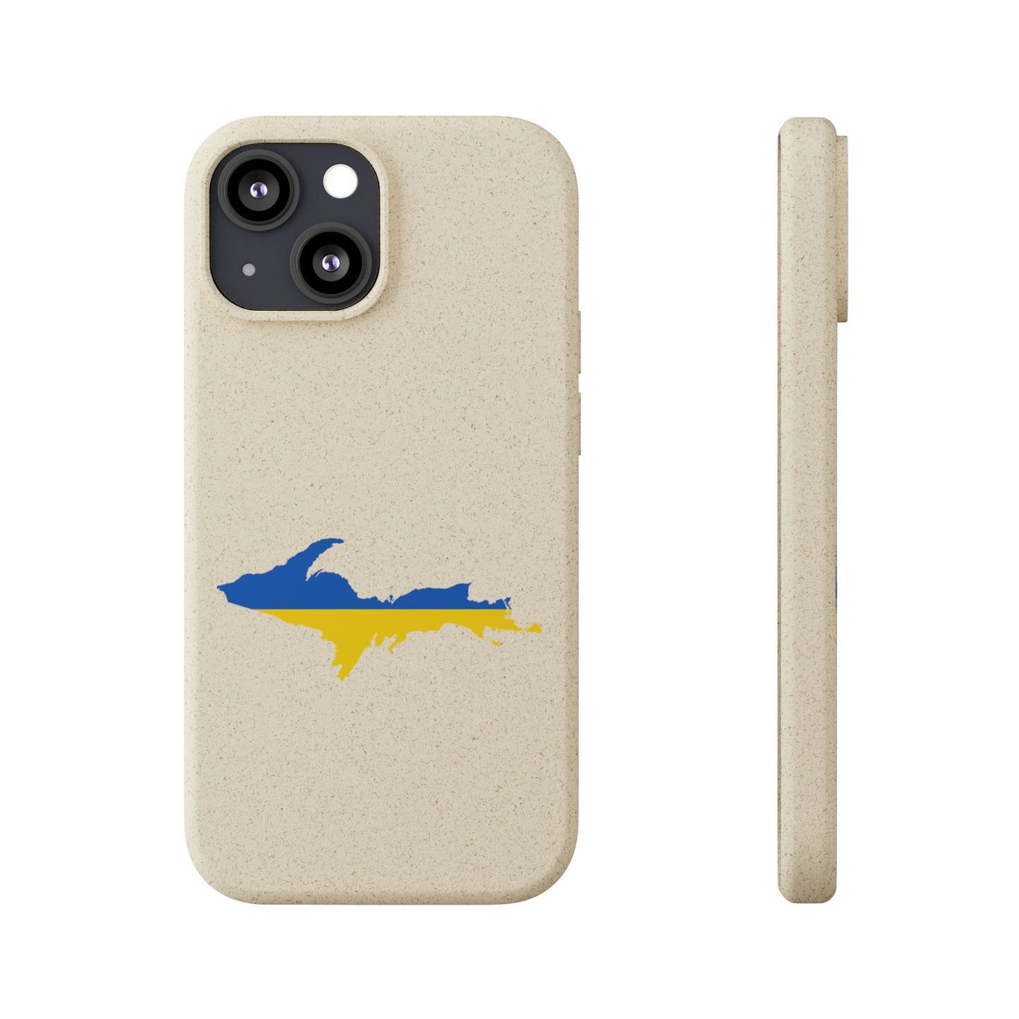 Michigan Upper Peninsula Biodegradable Phone Cases (w/ UP Ukraine Flag Outline) | Apple iPhone