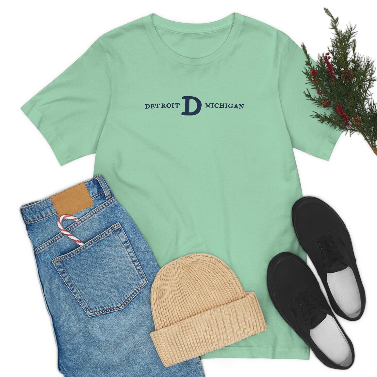 'Detroit Michigan' T-Shirt (w/ Old French D) | Unisex Standard Fit