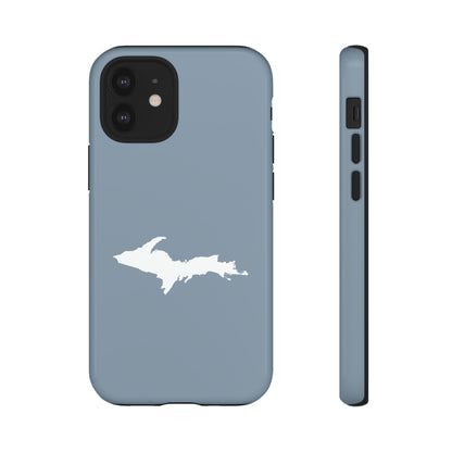 Michigan Upper Peninsula Tough Phone Case (B24 Liberator Grey w/ UP Outline) | Apple iPhone