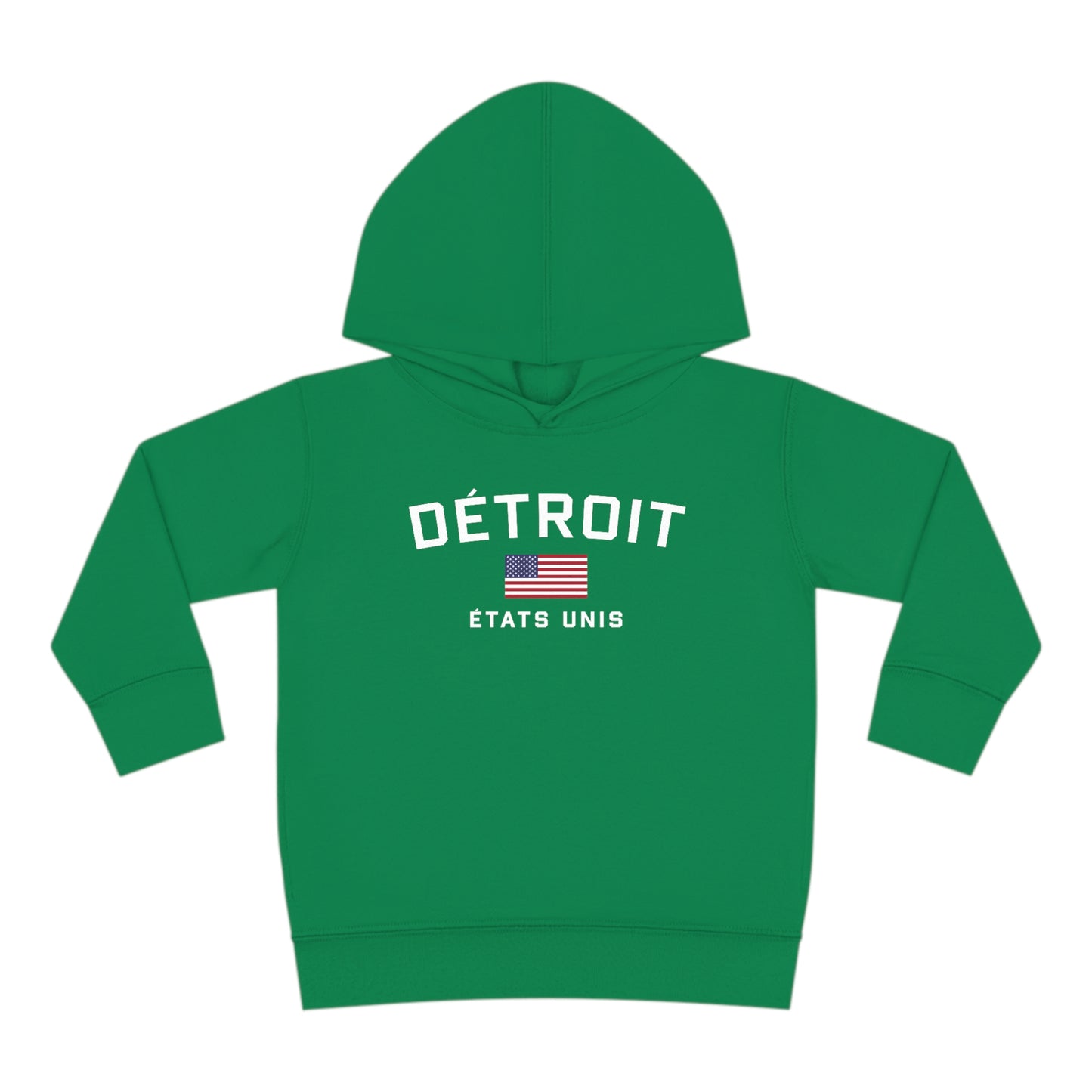 'Détroit États Unis' Hoodie (w/USA Flag Outline) | Unisex Toddler