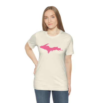 Michigan Upper Peninsula T-Shirt (w/ Pink UP Outline) | Unisex Standard Fit