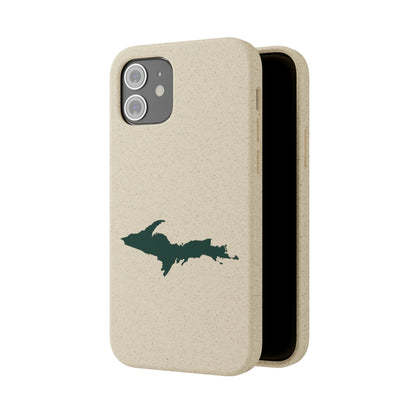 Michigan Upper Peninsula Biodegradable Phone Cases (w/ Green UP Outline) | Apple iPhone