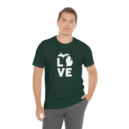 Michigan 'Love' T-Shirt (Geometric Sans Font) | Unisex Standard Fit