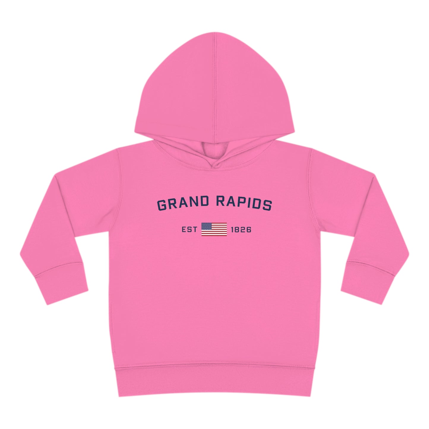 'Grand Rapids EST 1826' Hoodie (w/USA Flag Outline) | Unisex Toddler