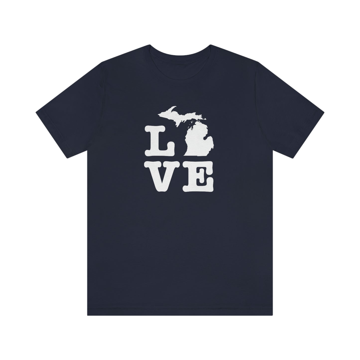 Michigan 'Love' T-Shirt (Typewriter Font) | Unisex Standard Fit