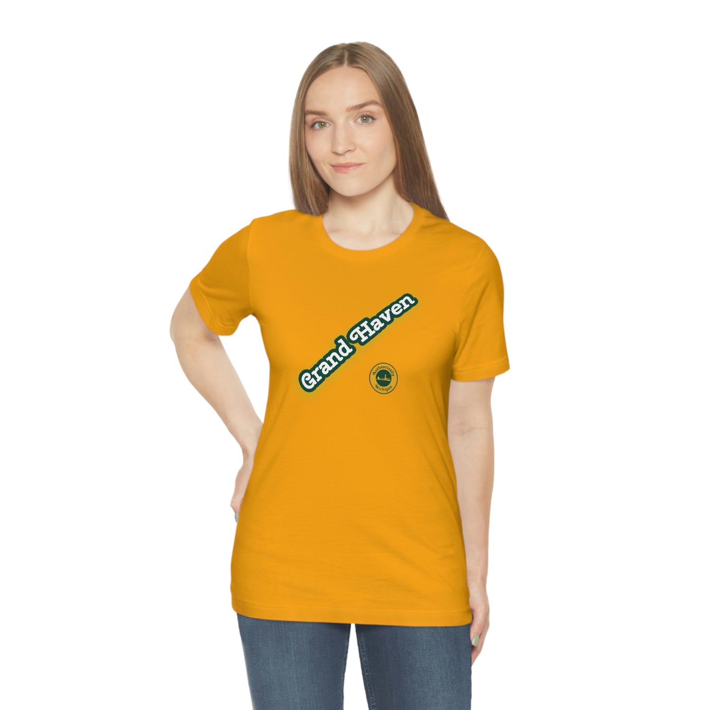 'Grand Haven - Authentically Michigan' Parody T-Shirt | Unisex Standard Fit