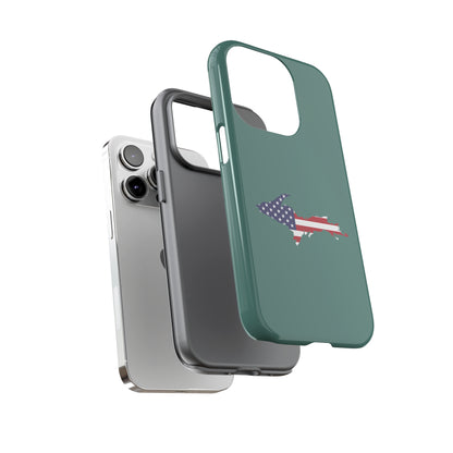 Michigan Upper Peninsula Tough Phone Case (Copper Green w/ UP USA Outline) | Apple iPhone