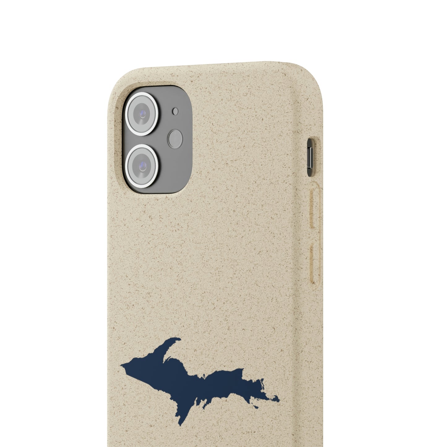 Michigan Upper Peninsula Biodegradable Phone Cases (w/ Navy UP Outline) | Apple iPhone