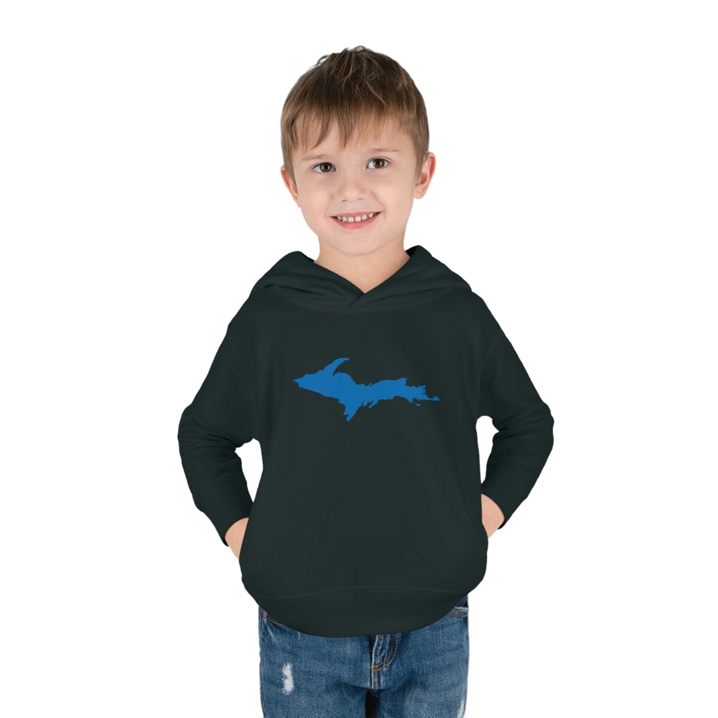 Michigan Upper Peninsula Hoodie (w/ Azure UP Outline) | Unisex Toddler