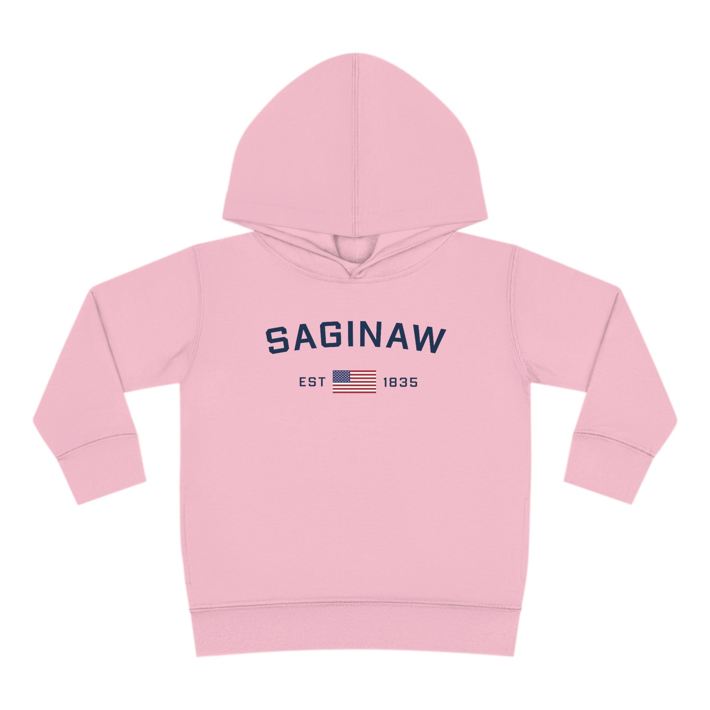 'Saginaw EST 1835 ' Hoodie (w/USA Flag Outline) | Unisex Toddler