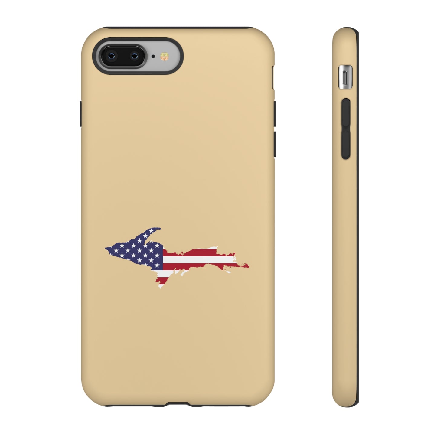 Michigan Upper Peninsula Tough Phone Case (Maple Color w/ UP USA Outline) | Apple iPhone