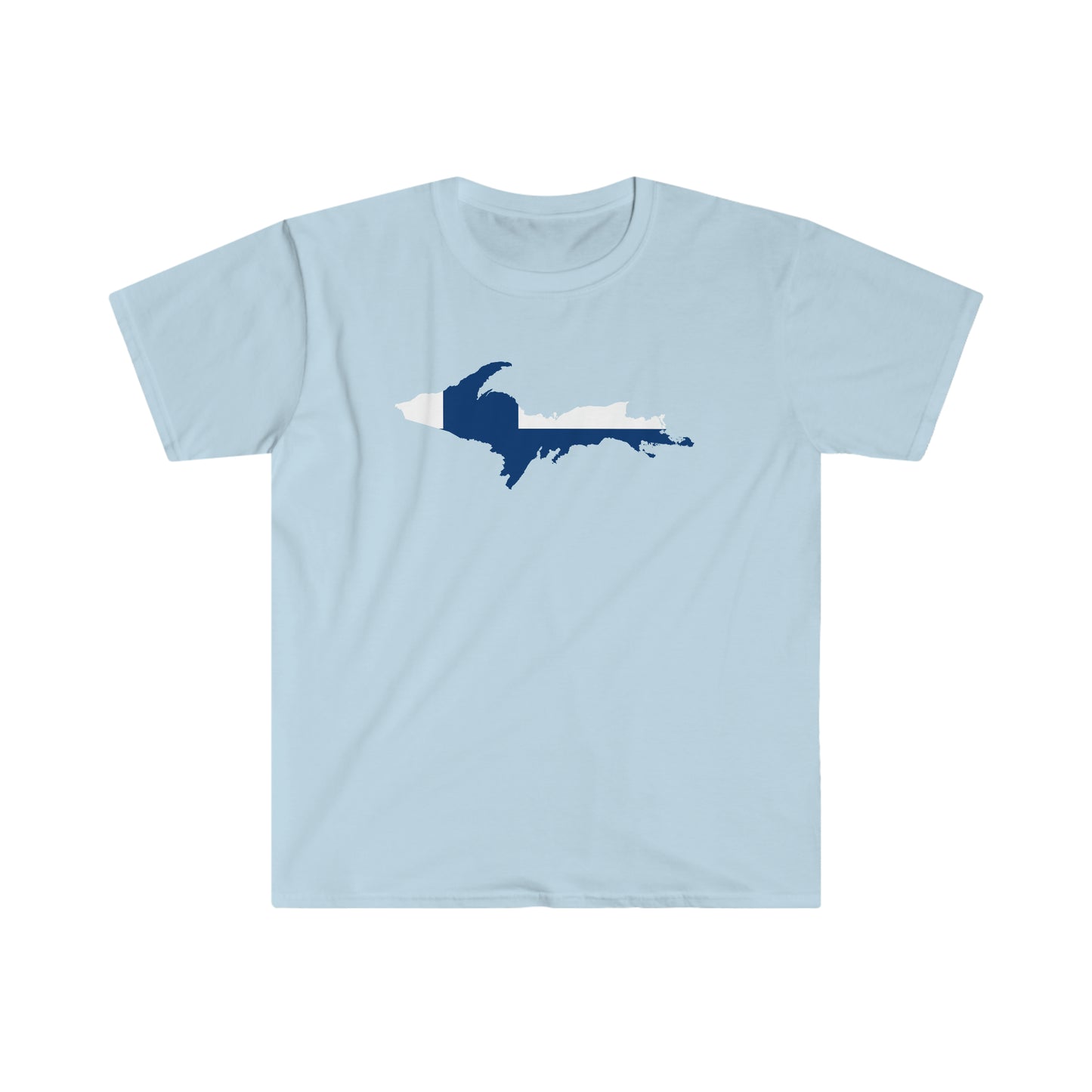 Michigan Upper Peninsula T-Shirt (w/ UP Finland Flag Outline) | Unisex Budget