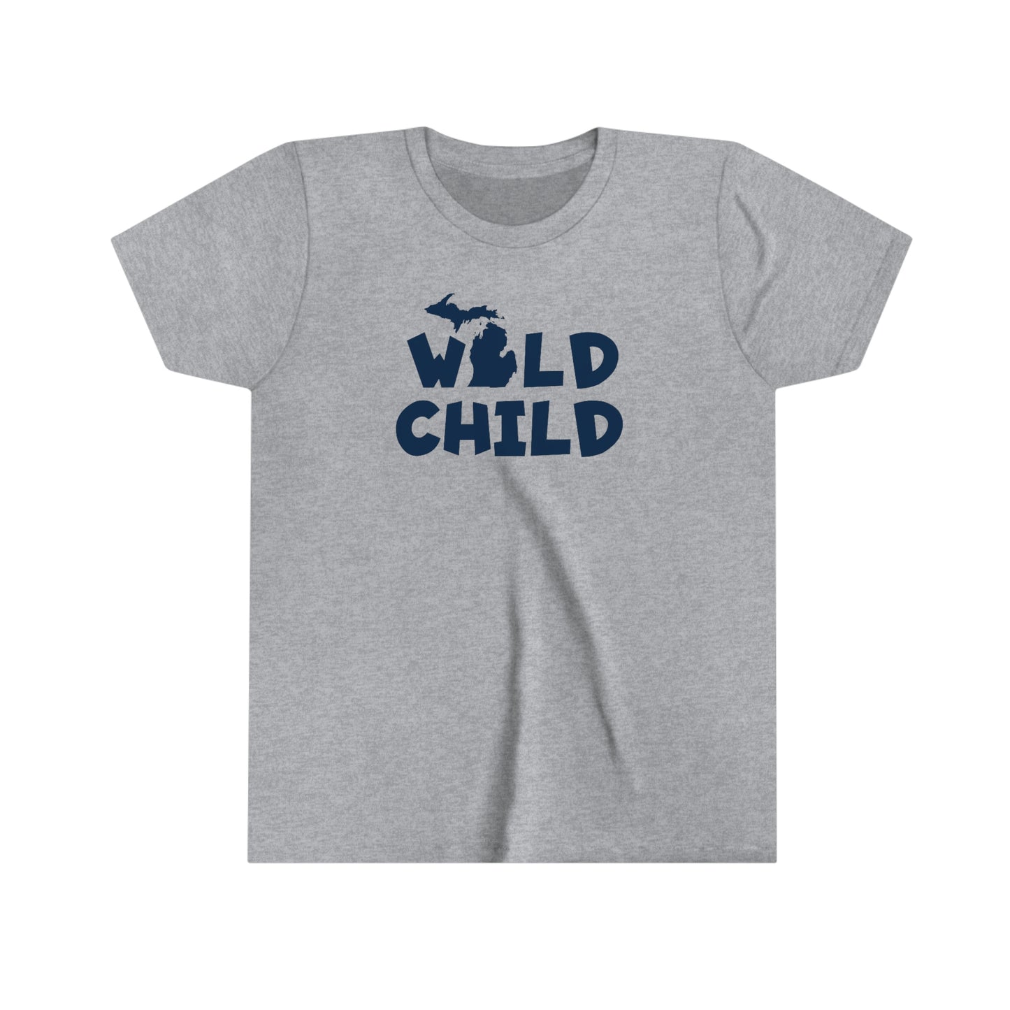 Michigan 'Wild Child' T-Shirt (Whimsical Sans Font) | Youth Short Sleeve