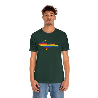 Michigan Upper Peninsula T-Shirt (w/ UP Pride Flag Outline) | Unisex Standard Fit