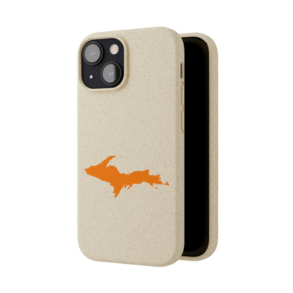 Michigan Upper Peninsula Biodegradable Phone Cases (w/ Orange UP Outline) | Apple iPhone