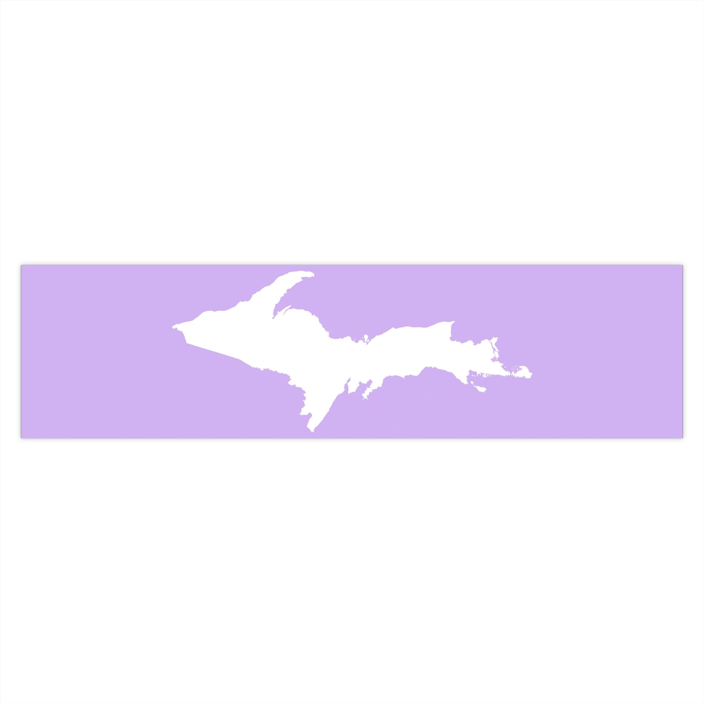 Michigan Upper Peninsula Bumper Sticker (w/ UP Outline) | Lavender Background