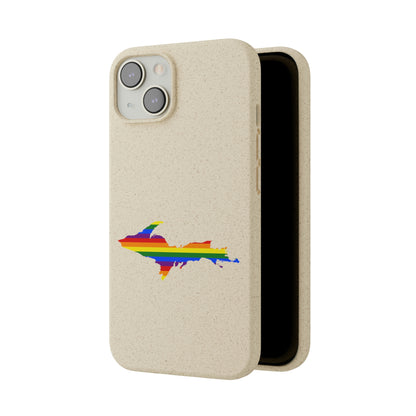 Michigan Upper Peninsula Biodegradable Phone Cases (w/ UP Pride Flag Outline) | Apple iPhone