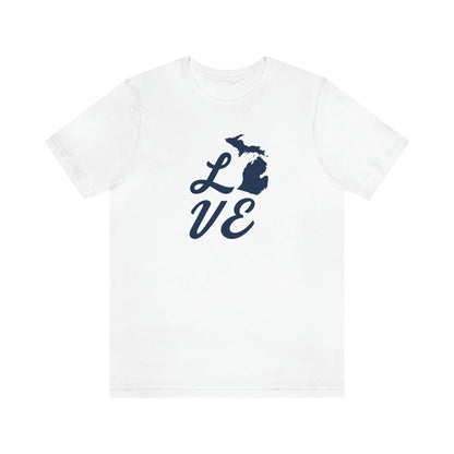 Michigan 'Love' T-Shirt (Retro Script Font) | Unisex Standard Fit