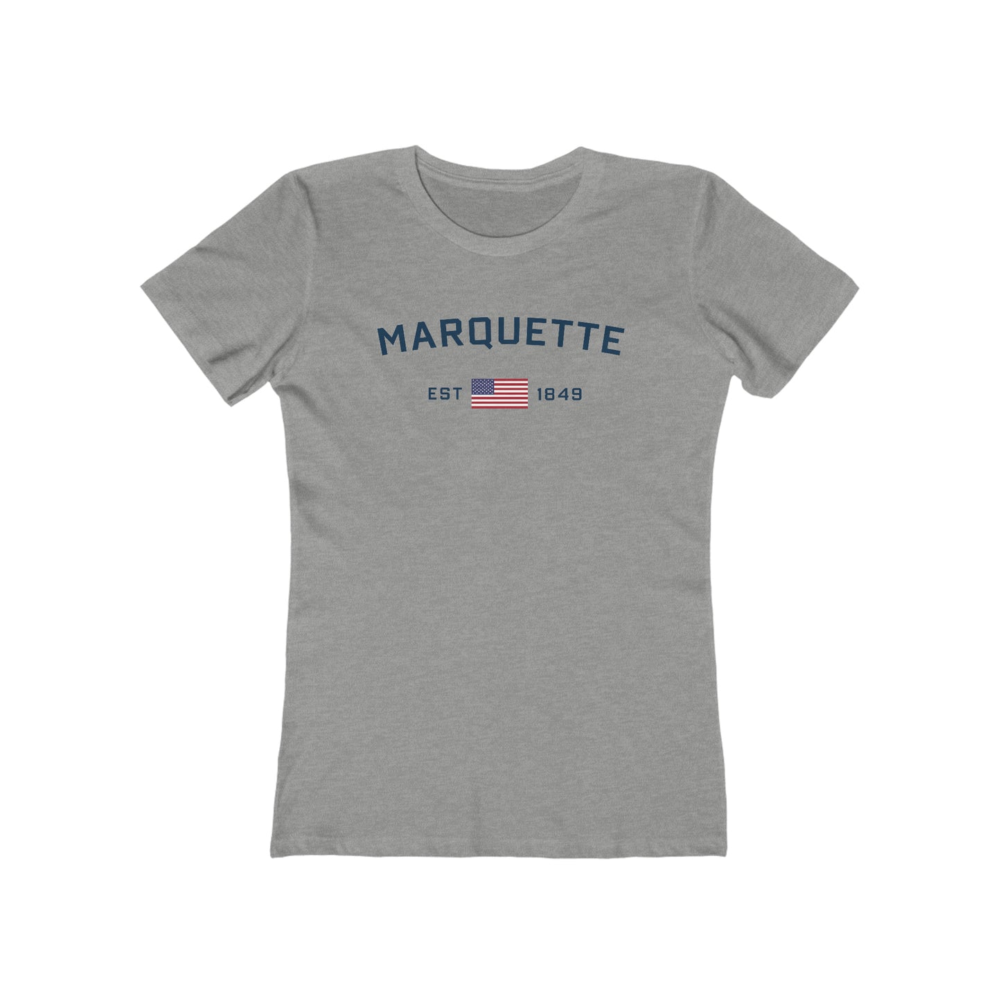 'Marquette EST 1849' (w/USA Flag Outline) | Women's Boyfriend Cut