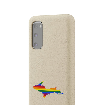 Michigan Upper Peninsula Biodegradable Phone Cases (w/ UP Pride Flag Outline) | Samsung Android