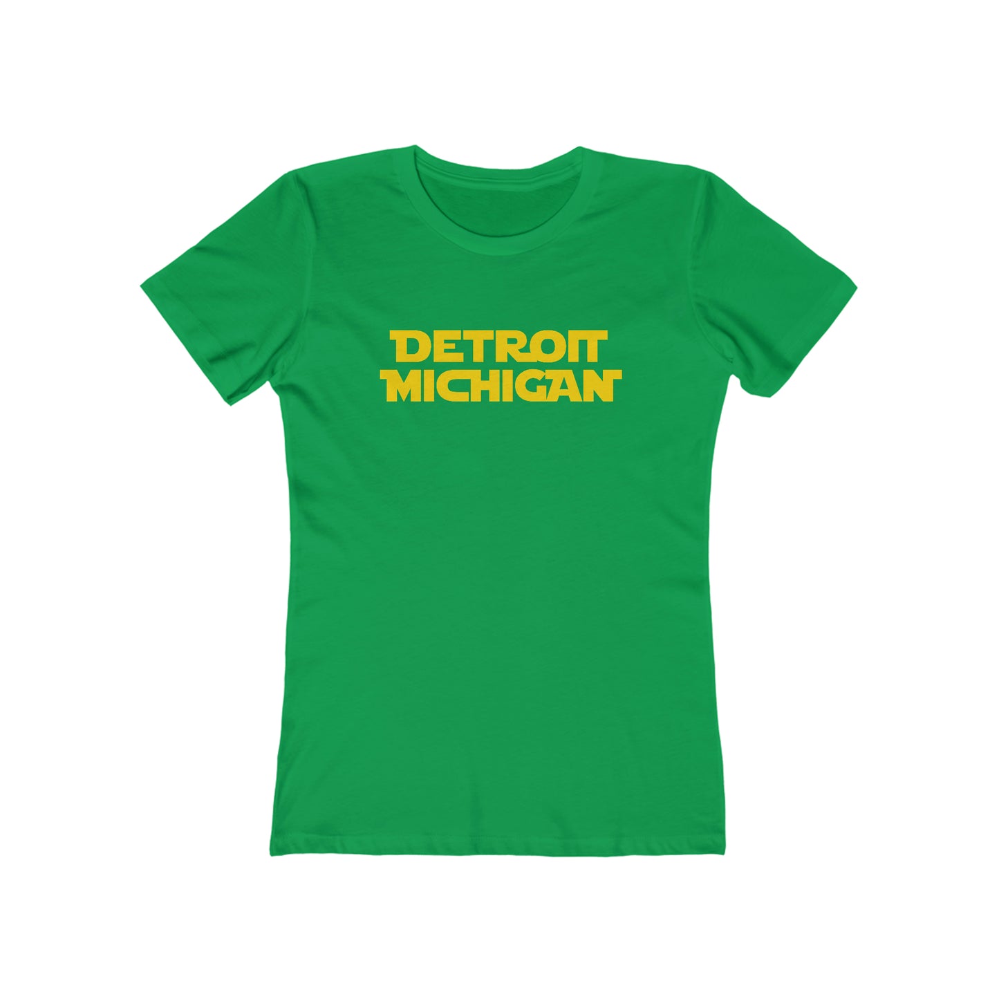 'Detroit Michigan'T-Shirt (1970s Epic Sci-Fi Parody) | Women's Boyfriend Cut