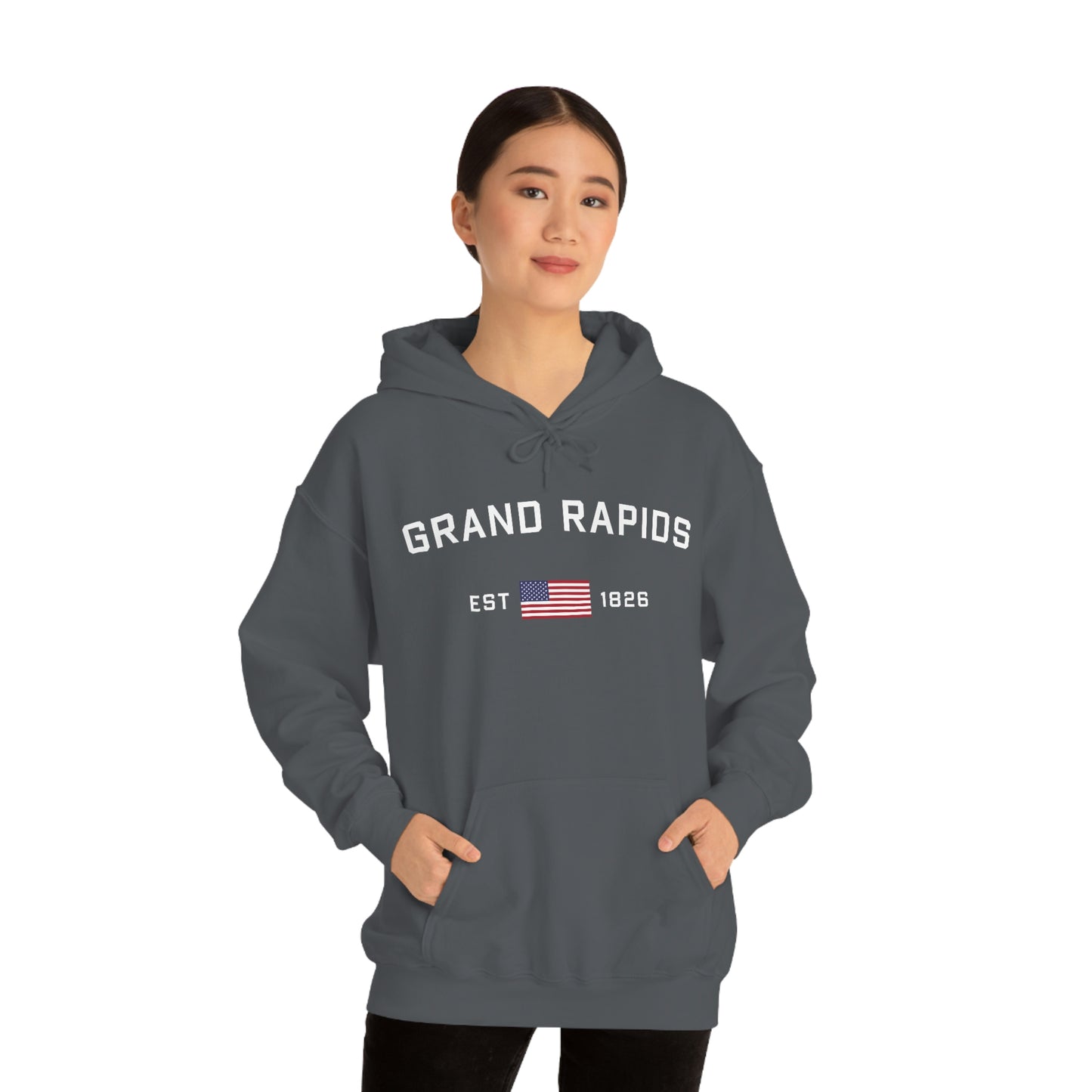 'Grand Rapids EST 1826' (w/USA Flag Outline) | Unisex Standard